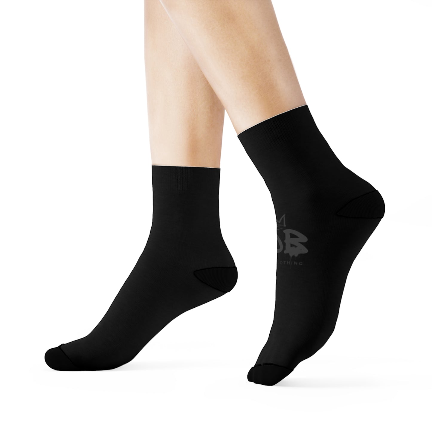 Black JDB Logo Crew Socks