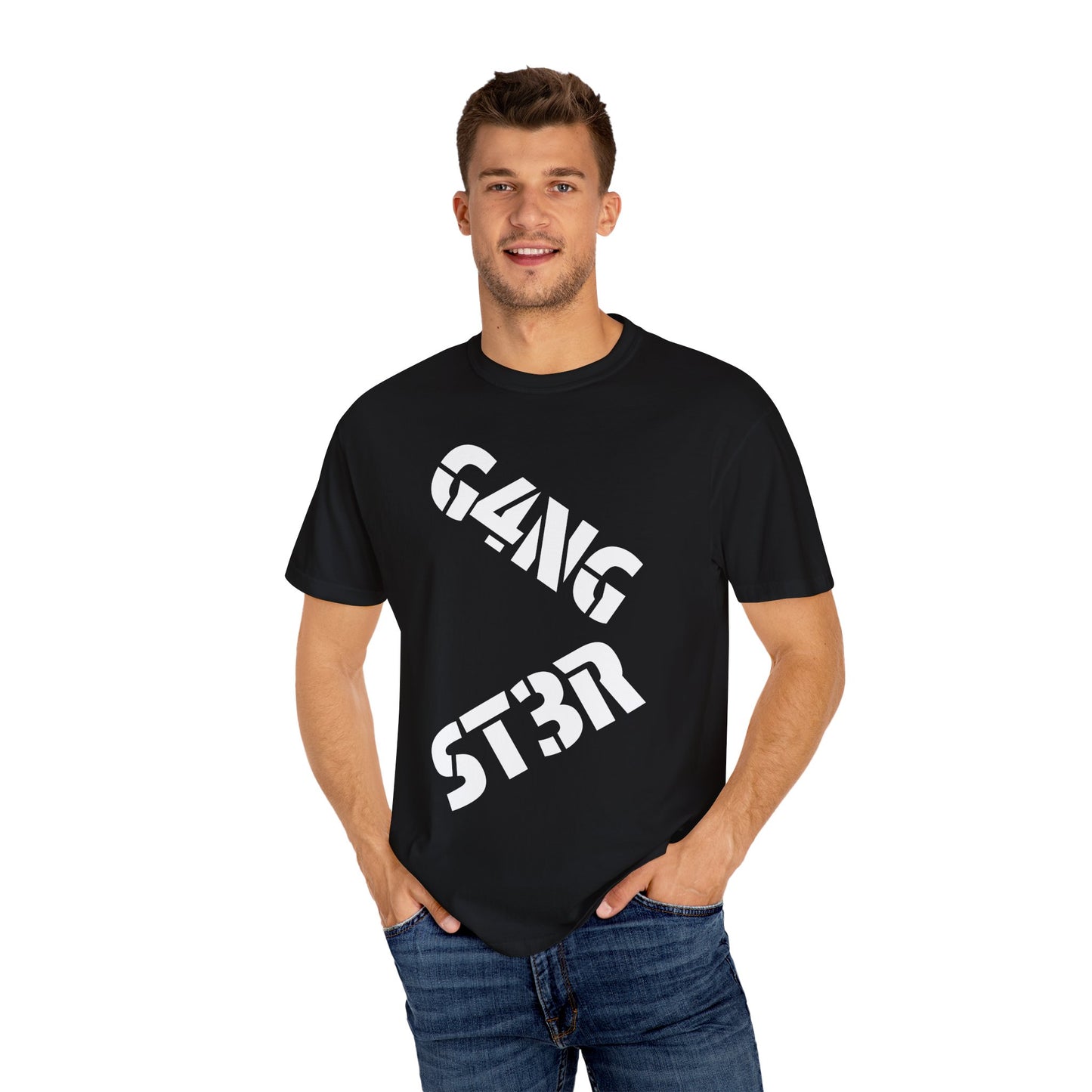 Black G4NGST3R Unisex Cotton T-Shirt