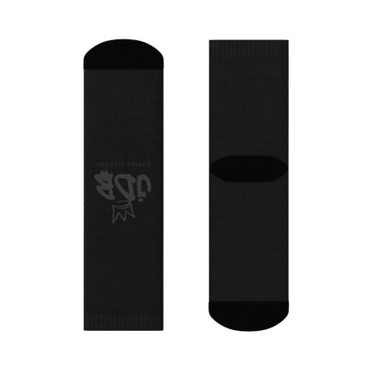 Black JDB Logo Crew Socks